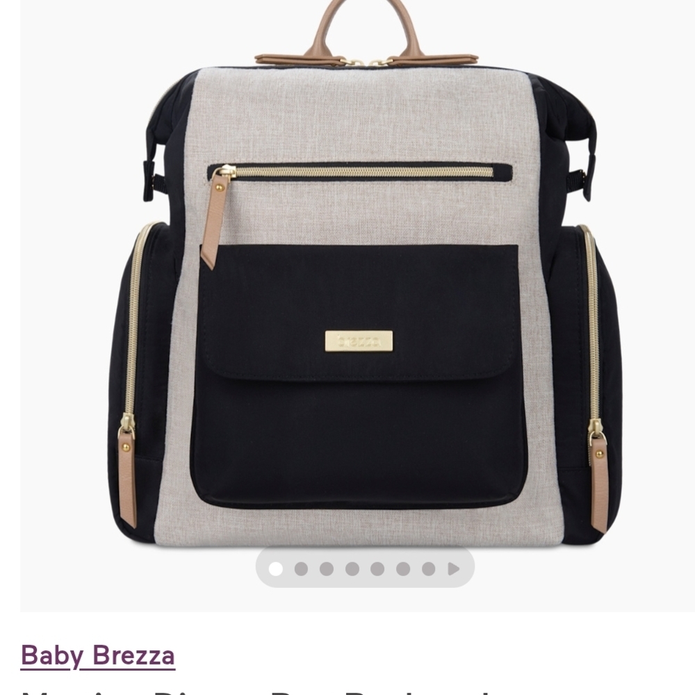Baby Brezza Black and Tan Baby Bag
